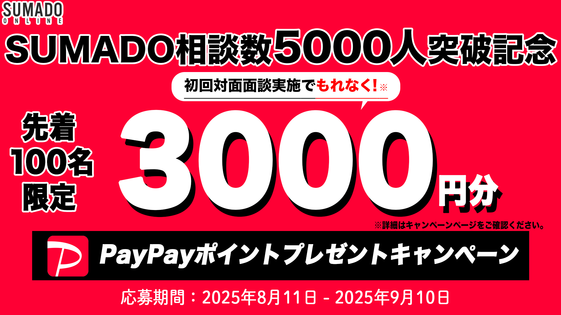 PayPayポイント3000円分プレゼント